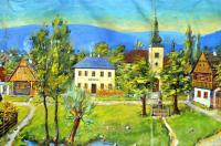 Chodovice, detail opony, veduta obce