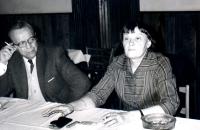 Žleby, Jaroslav Šindelář a Jarmila Černíková-Drobná, KP venkovských div. souborů Žleby 1984