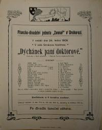 Drahoraz, Zvonař, Dýchánek paní doktorové - plakát, 1909