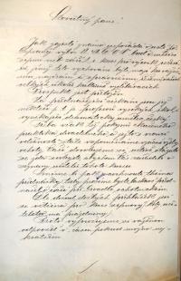 Štein-Táborský, ÚMDOČ žádá, aby přednášel v kurzu režisérů, s. 1, 1905