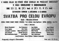 Chocerady, Posázaví, Svatba pro celou Evropu - plakát, 1977