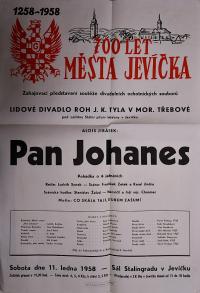 Moravská Třebová, Tyl, Pan Johanes - plakát, 1958