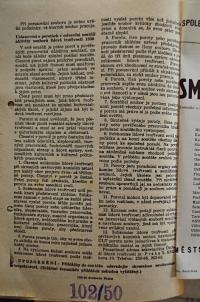 Pardubice, Spolek divadelních ochotníků, Korespondence, 1950