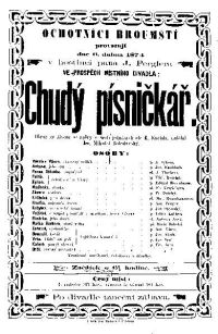 Broumy, Chudý písničkář, 1874 - plakát
