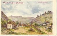 Praha-Šárka, divadlo, 1913, bar,pohlednice