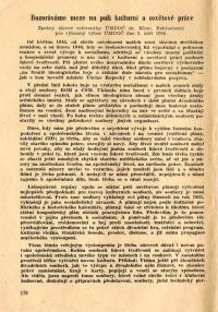 ÚMDOČ, likvidace, K. Rektorisová, Rozoráváme meze na poli kulturní a osvětové práce, s. 1, 1950