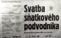 Vilémovice, OB, Svatba sňatkového podvodníka - plakát 1962