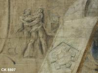 Český Krumlov, zámecké, opona, detail 1