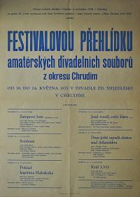 Chrudim, Festivalová přehlídka amatérských divadelních souborů - plakát, 1975