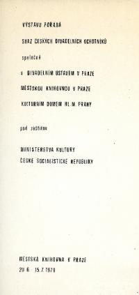Praha, Výstava Scénografické školy SČDO, katalog výstavy - titulní strana textové části, 1979