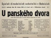 Praha-Bohnice, SDO, U panského dvora - plakát, 1941