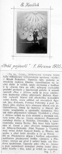 Mladá Boleslav, Kolár - recenze 1913-1935, Na sv. Annu, 1935