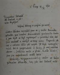 Nový Bydžov, Jirásek, Korespondence souboru