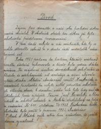 Týn, Divadelní kroužek Týn, Jednatelská kniha, 1921