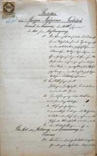 Třebíč, Měšťanská beseda, spolkové stanovy, 1867