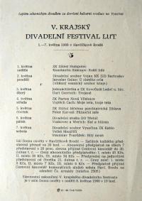 Havlíčkův Brod, Krakský divadelní festival LUT 1960 - program