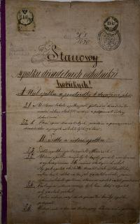 Hořice, SDO, Stanovy, 1869