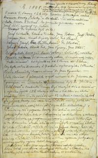 Třebíč, Palacký, Jednatelské zprávy, 1898 - 1912