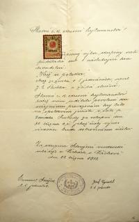 Častrov, Venkovská mládež, Kříž u potoka, 1913