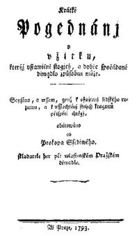 ŠEDIVÝ, Prokop: Krátké pojednání