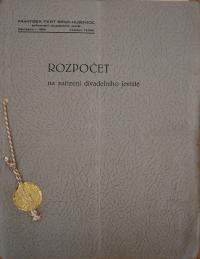 Libáň, Bozděch, Rozpočet na zařízení nového jeviště, 1940