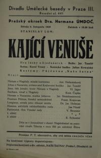 ÚMDOČ, Pražský okrsek,Kající Venuše, Lom, r. Jar.Tumlíř - plakát, 1939