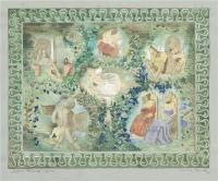 Praha, ND, návrh opony Šípková Růženka, autor Eduard Tomek, 22.12.1948