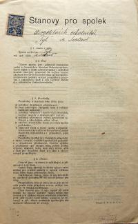 Svatava, Tyl, spolkové stanovy, 1924