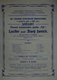 Skřivany, Tyl, Lucifer - plakát,  1903 