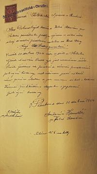 Prachovice, Hasiči, Když srdce promluví, 1924