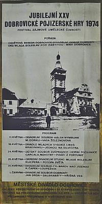 Dobrovice, XXV. Pojizerské hry - plakát, 1974