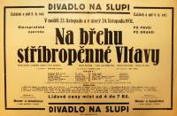 Praha-Nové Město, Divadlo Na Slupi, Na břehu stříbropěnné Vltavy - plakát, 1931