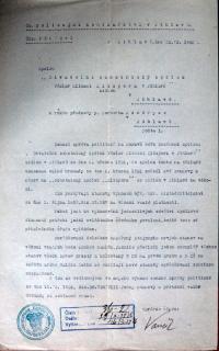 Jihlava, Klicpera, korespondence spolku,spolkové stanovy, 1926