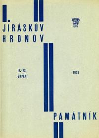 Hronov, NP 1. Jiráskův Hronov, Památník (programová brožura), 1931