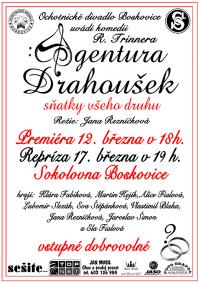 Boskovice, Ochotnické divadlo, Agentura Drahoušek - plakát, 2017