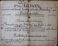 Třebíč, Palacký, spolkové stanovy, 1898