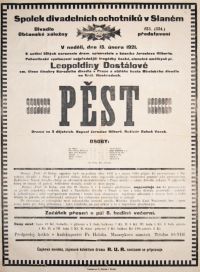 Slaný, SDO, Pěst - plakát, 1921