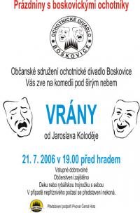 Boskovice, Ochotnické divadlo, Vrány - plakát, 2006