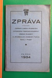 ÚMDOČ, Zpráva o činnosti, 1934