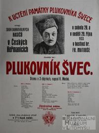 České Heřmanice, Hasiči, Plukovník Švec - plakát, 1933