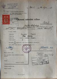 Třebíč, Okresní národní výbor, povolování představení, 1948