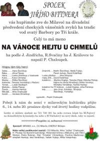 Milavče, Spolek Jiřího Bittnera, Na Vánoce hejtu U Chmelů – plakát,  2008