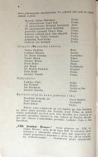 Praha, ÚMDOČ, Zpráva o činnosti, volba funkcionářů, 1938