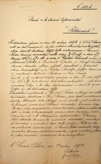 Červená Řečice, ustavení divadelní komise, kontrola divadelních prostor, 1894