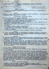 Chlístov, Havlíček, spolkové stanovy, 1941