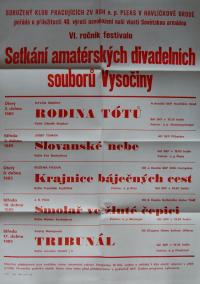 Havlíčkův Brod, Divadelní přehlídka Vysočiny - plakát, 1985