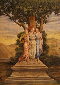 Netolice, detail opony, Tři Grácie, autor berní Kuliš