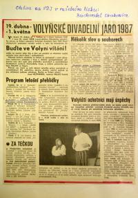 Chlumany, OÚ, Kronika divadelních ochotníků MNV a JZD 1978–1989