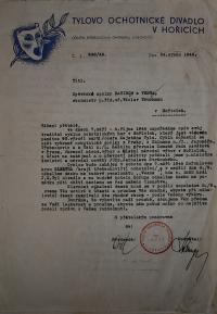 Hořice, IV. cyklus ochotnických her Hořice J. K. Tylovi, Dokumentace, 1946
