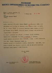 Jičín, Vojanův okrsek, korespondence, 1944